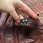 EXPRESS chocolate Brown Lace and vegan Leather Women’s BODYSUIT Photo 2