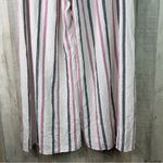 Vince Camuto Sz Medium Canyon Linen Blend Striped Pants W/Flyaway Legs Tie Belt Photo 10