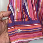 Ralph Lauren Lauren  Pink Purple Orange StripedButtoned Blouse Size 1X EUC #4475 Photo 3