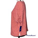 Apt. 9  women’s medium v-neck lace up short sleeves button front red dot color Photo 8