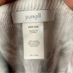 J. Jill Linen Artsy Poncho‎ One Size Coastal Clean Girl Beachy Boho Fringe Gray Photo 11