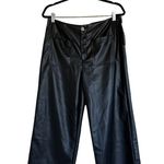 Bagatelle NWT  COLLECTION Black  Faux Leather High Waist Crop Wide Leg Pant Photo 2