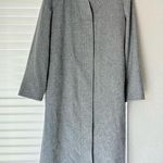 Fleurette Merino Extrafine Wool Gray Long Coat Pockety Made USA Women’s Size 12 Photo 0