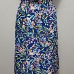 Talbots blue floral pull on a-line skirt size 16 Photo 0