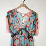 Johnny Was 100% Silk For Love and Liberty Sheer Gauze Handkerchief Kaftan Dress Photo 1