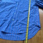 Rails  Oversized Blouse Shirt Lilac Pink Stripe Button Up Balloon Sleeve, Size L Photo 10