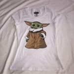 Star Wars Grogu Baby Yoda Mandalorian White Fitted T-Shirt Medium Tee  Photo 4