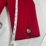 Vintage Herbert Grossman Red Petite Blazer Jacket Wool Gold Button Tailored USA Size 12P Photo 9