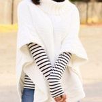 Next  Wool-Blend Poncho Sweater Knit Top in Ivory Size M New w/Tag Photo 0