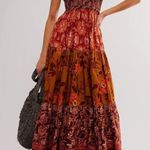 Free People Bluebell Floral Maxi Dress Warm Flower Combo Size Small Photo 0