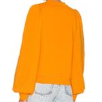 Ganni  Software Isola Puff Shoulder Sweatshirt In Bright Marigold Size Medium Photo 1