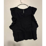 Who What Wear Who What Where Butterfly Sleeves Eyelet Embroidered Black Top Photo 2