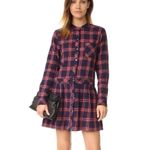 Current/Elliott Current/Elliot Drop Waist Plaid Button-Up Dress Photo 1