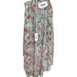 As You Wish As U Wish Green Floral Chiffon Smocked Asymmetrical Dress LARGE Cottage Flowy Photo 8