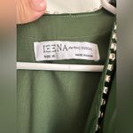 Mac Duggal  55702 Satin Puff Shoulder Rhinestone Encrusted Gown‎ Green 10  NEW Photo 5