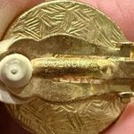 Givenchy Rare Vintage G Logo Gold-tone Faux Pearl Dome Button Clip On Earrings Photo 13