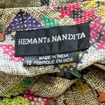 Hemant and Nandita Silk Pintuck Prima Pleated Beaded Dress Luxury Classic 10 Photo 3