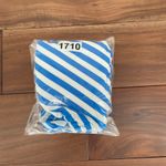 Lulus Blue White Stripe One Piece Swimsuit Tie Back High Cut Size M Photo 4