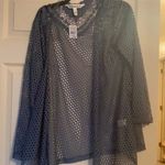 NWT Tantrums large mesh cardigan Blue Photo 0