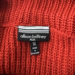 Allison Brittney Sweater Women 1X Red Chunky Knit Tie Side Cozy Casual Preppy Photo 6