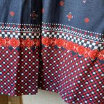 Carolyn Taylor  Dark Blue Floral Blouse large nwt Photo 5