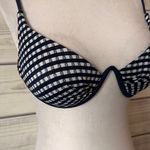 Sirena Vintage Blue & White Gingham Underwire Padded Bikini Top Photo 9