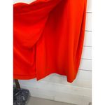 J.Crew Dress Size 8 Orange Scalloped V-Neck Faux Wrap Sleeveless Knee Length Photo 6