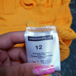 ASOS Wednesday's Girl Maternity Puff Sleeve Mini Tea Dress in Textured Orange Photo 4