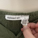 Midnight sky Midnight‎ Sky Top Womens Olive Babydoll Blouse Boho Size Large Photo 2