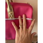 Juicy Couture NEW  Hot Pink Gold Trimmed Mini Duffle Purse Velvet Sides 12 X 16" Photo 4