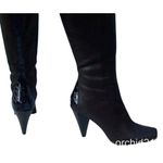 Donald Pliner Expresso Suede Croc Leather Boot New Water Resistant New NIB $495 Brown Size 8.5 Photo 9