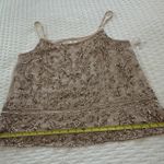 Venus Nude Beige Sequined Party Cami Top Shirt Sleeveless NWOT Sz L Large Photo 5