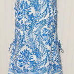 Lilly Pulitzer Lilly Pulitzer Sammi Romper Dress Aqua Lounge Engineered Resort White Blue 4 Photo 0