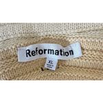 Reformation  Cream Beige Chevron Knit Mini Skirt XL Photo 6