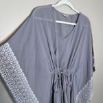 Garnet Hill  Kaftan Swim Coverup Embroidered Cotton Vacation Resort Beach Boho M Photo 1