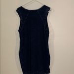 RD Style  Navy Denim Dress with Lace-Up Detail Photo 3