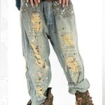 Magnolia Pearl  Calico Minors Distressed Denim Trousers Photo 0