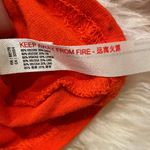 Free People FP Beach  Red Orange Long Sleeve Tie Cuff Peasant Top EUC Sz XS Photo 5