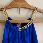 Thalia Sodi Blue Floral Chain Link Blouse Photo 3
