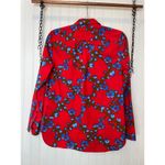 J.Crew NWT Womens Button Down Office Shirt Classic Fit Red & Blue Floral Size 2 Photo 3