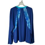 NWT swimsuits for all zip up swimsuit long sleeves top Blue Size 28 Photo 1