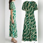 Ulla Johnson NEW  Ines Puff Sleeve Silk Maxi green Dress sz 2 Photo 2