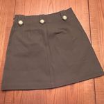 Derek Lam 10 Crosby Trix Gold Buttons High-Waisted Utility Skirt Army Green Sz 4 Photo 12