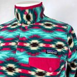 Patagonia Synchilla Teal Geometric Southwestern Fleece Pullover Wild Desert XS Photo 2
