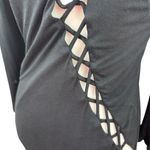 Love j black dress, size Large, knit, sexy, bodycon, whimsygoth, lace up Photo 3