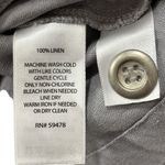 Kenar 100% Linen Gray Zip Up Lightweight Hooded Fall Jacket Size Womens Medium Photo 7