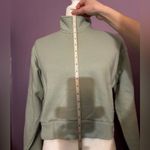 TNA‎ Cozy Quarter Zip Fleece Sweater Mint Cropped Small Pastel Spring Top Green Photo 3