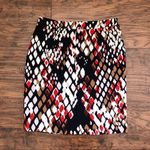 Hugo Boss BOSS • Vilea 1 Skirt pencil slim abstract snake print red tan black white Photo 7