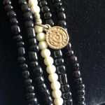 Black Off White Seed Bead Glass Beaded Boho Stretchy Bracelets Photo 1