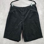 D&Co Denim + Company Black Bermuda Cottn Pants Shorts Large Photo 0
